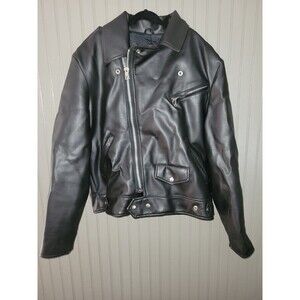 Zayre Menshop Vintage Men's Black Faux Leather Jacket